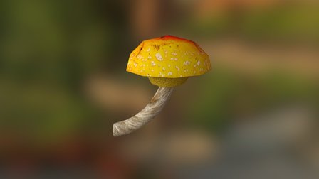 Yellow Mushroom 2 3D Model