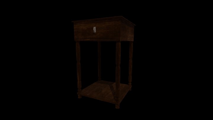 Endtable - Wooden 3D Model