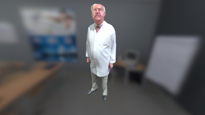 Old scientist 3D Model