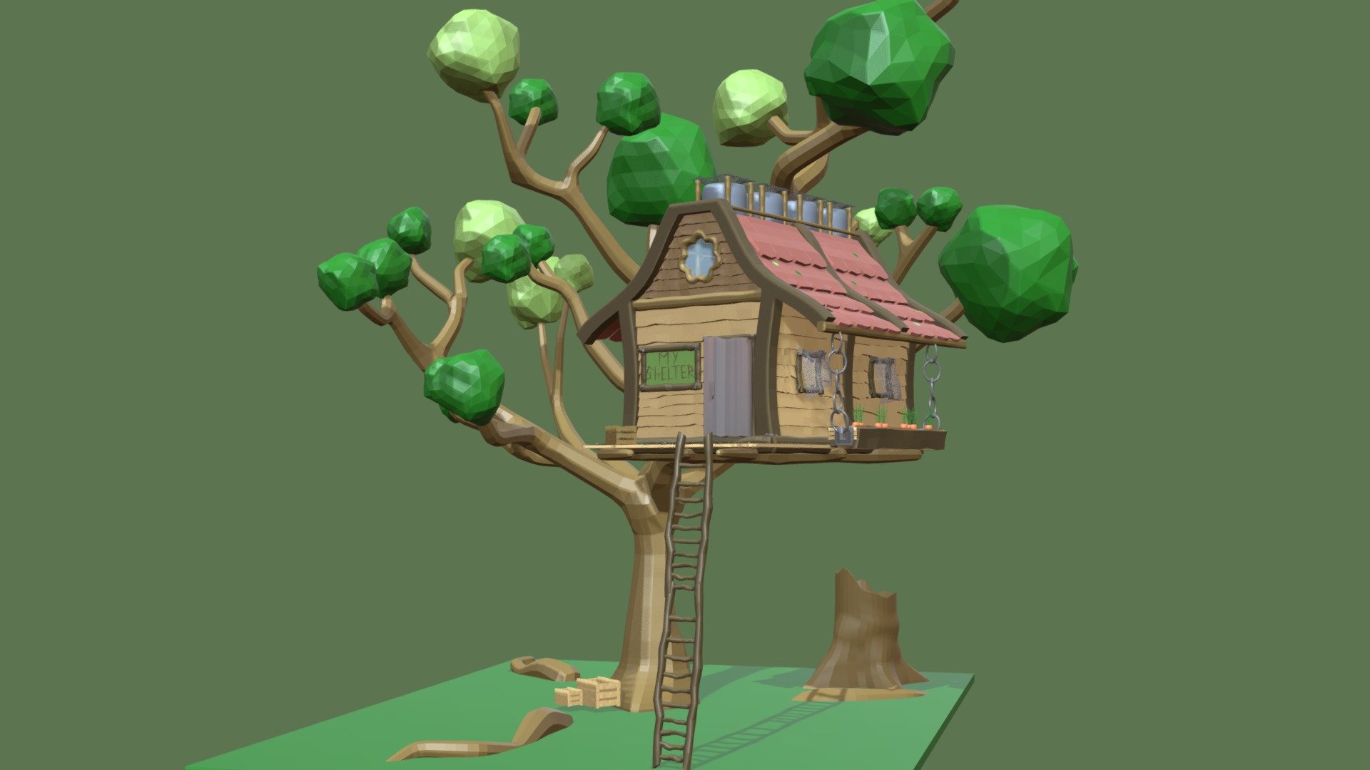 Tree house draft Download Free 3D model by GokouFG (Gokoufag