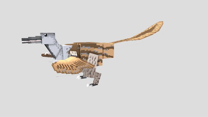 Dinosaur  Overoraptor chimentoi - Minecraft 3D Model
