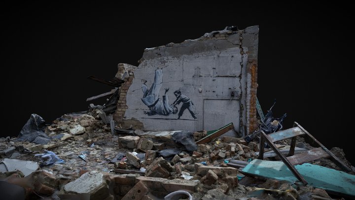Borodyanka. Ukraine. War. Banksy. 3D Model