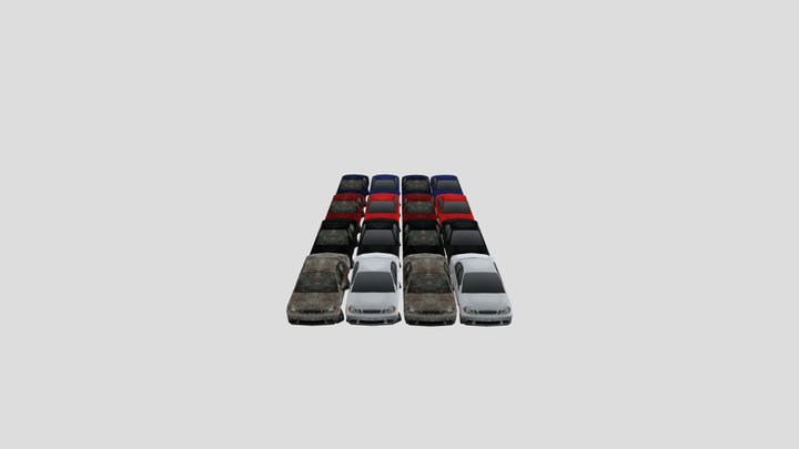 Postal 2 Eternal Damnation sedans 3D Model