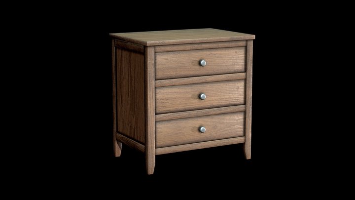 Small- Wooden- Table 3D Model