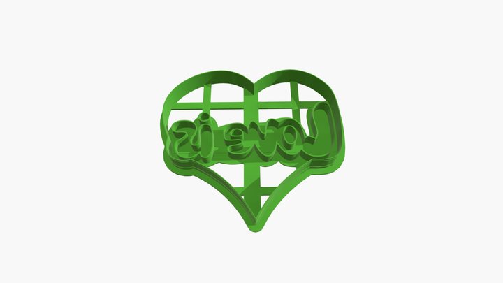 Stamp "Love is" 11 cm 3D Model