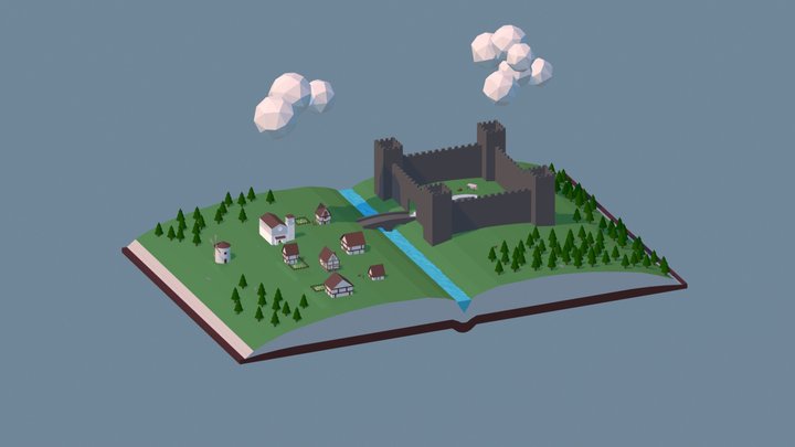Medieval Low Poly 3D Model