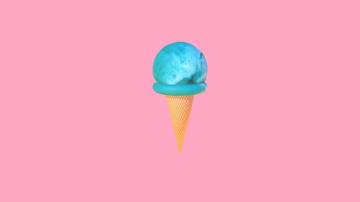 Ice Cream Cone 3D Model