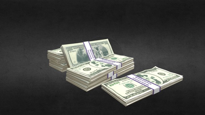 Custom Stacks of Money - Banknotes 3D Model