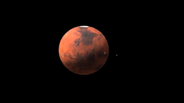 Mars (Sizes and Distances not to scale) 3D Model
