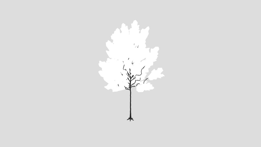 Flowered Tree Low Poly Animated