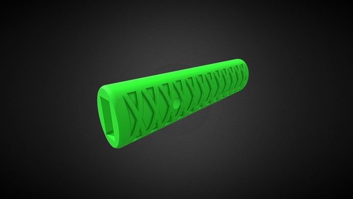 Handle for a knife, stylized as Japanese Tanto. 3D Model