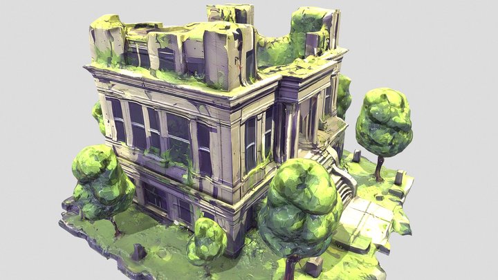 Post.Apocalyptic-|.❌.|-Ruin.⟟⧉⟟.<'Southside'> – Modello 3D gratuito STL