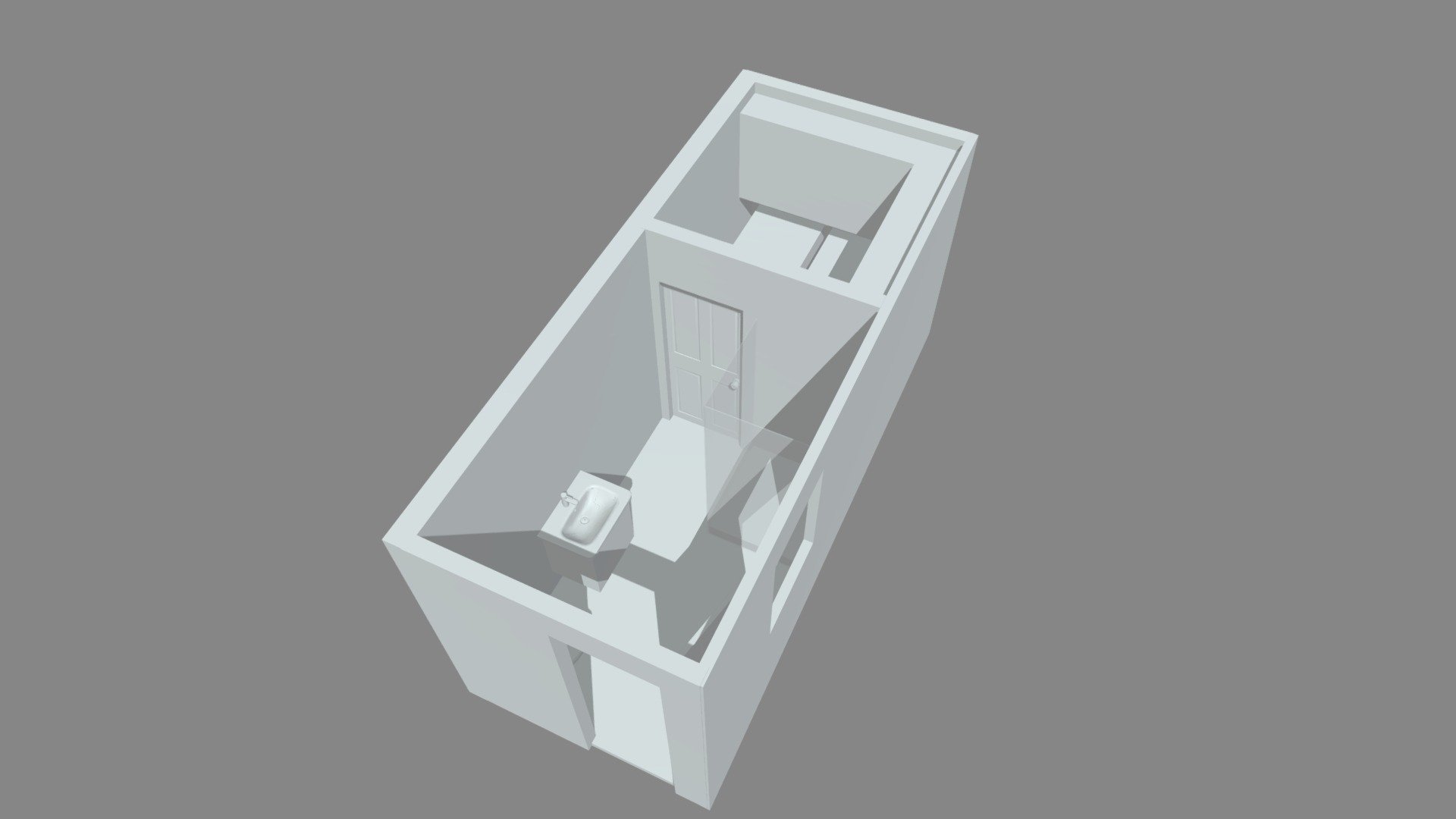Mid Right Shower With Utility Room Download Free 3D model by