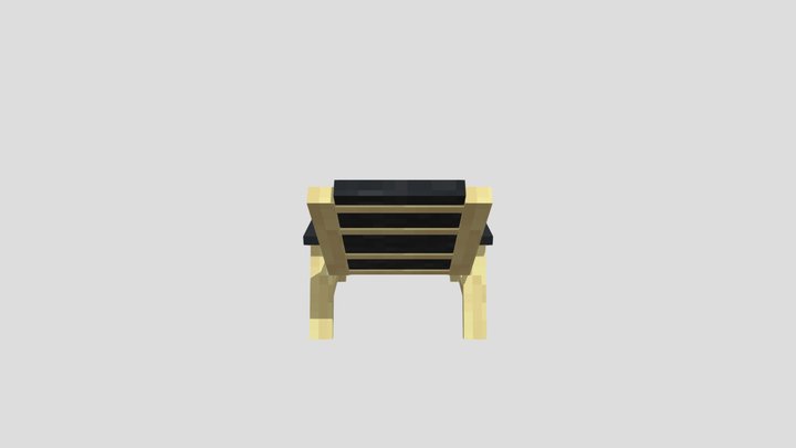 Birch Black Folding chair 3D Model