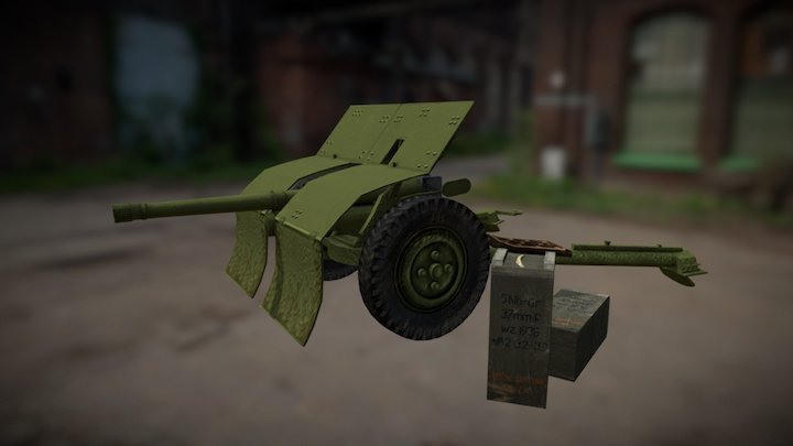 Bofors 37mm 3D Model