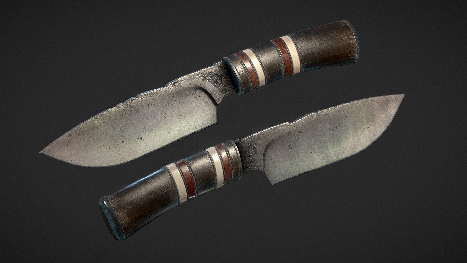 Hunter knife - 3D model by antonbelyaev [00c1e70] - Sketchfab