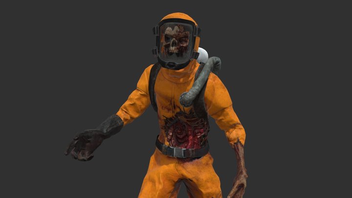 Hazmat zombie 3D Model