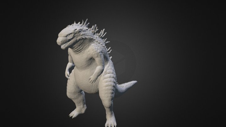 Sculpting Practice - Godzilla 3D Model