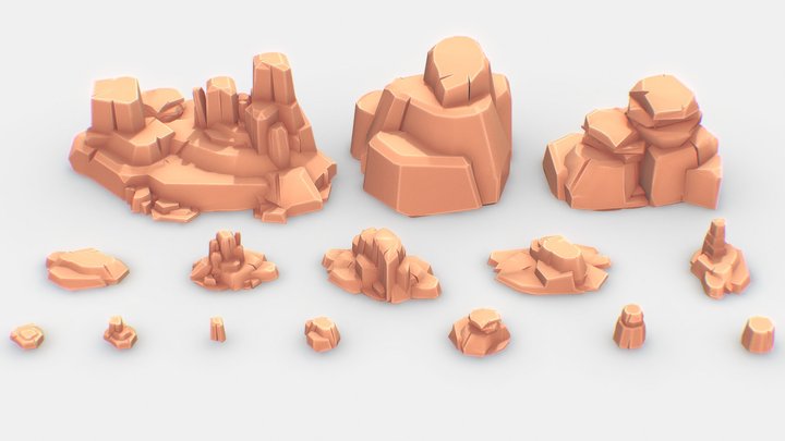 Desert | Rock | (FIXED) Pack 3D Model