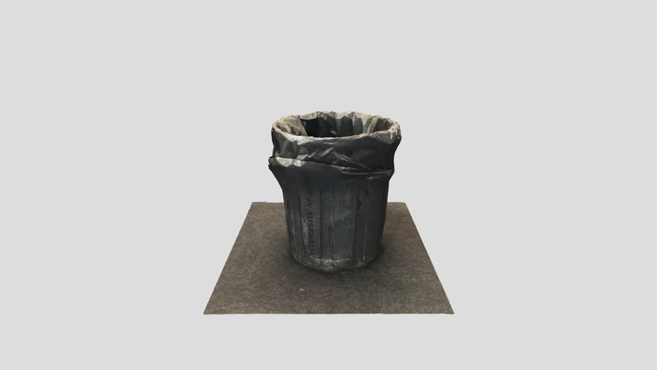 Rubbish bin backround model 3D Model