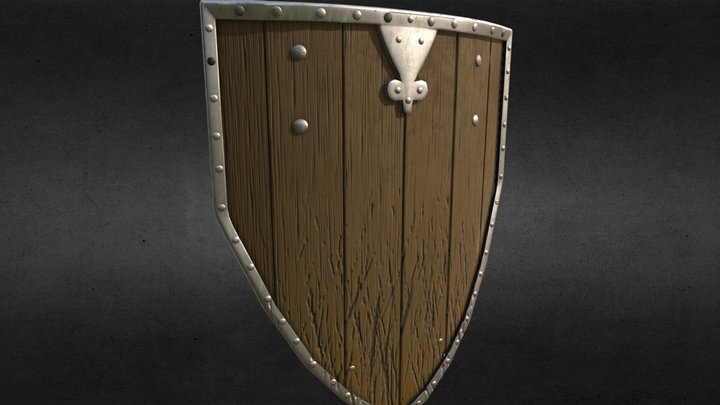 Simple Kite Shield 3D Model