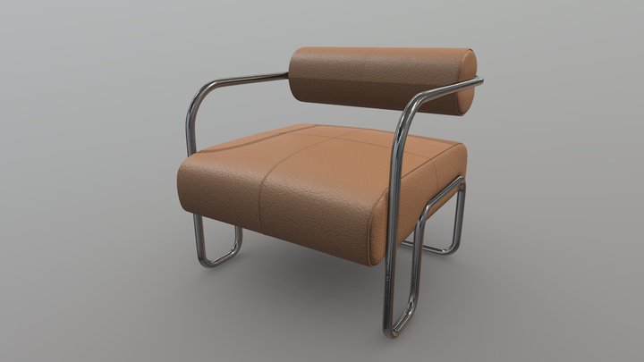 Leather Armchair 3D Model