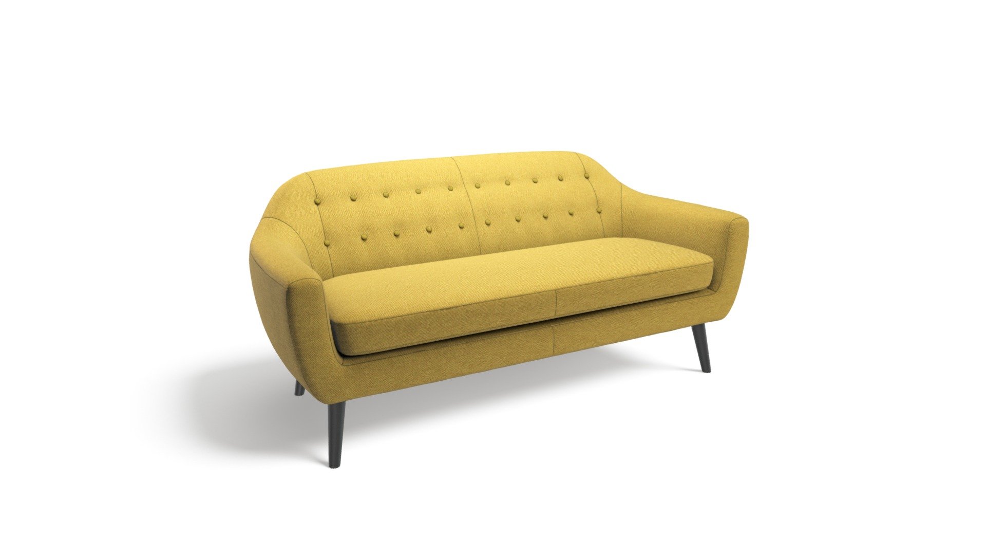 Ritchie 3 Seater Sofa, Ochre Yellow
