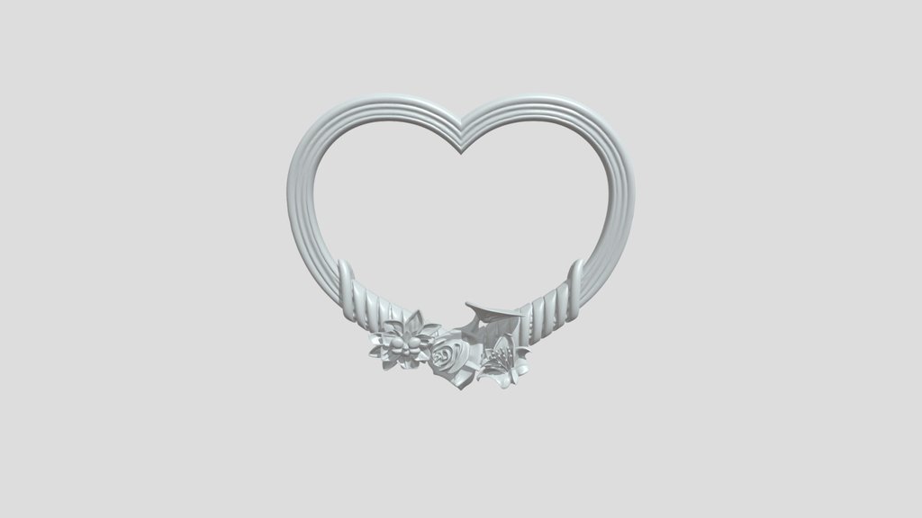 Heart - shaped floral frame