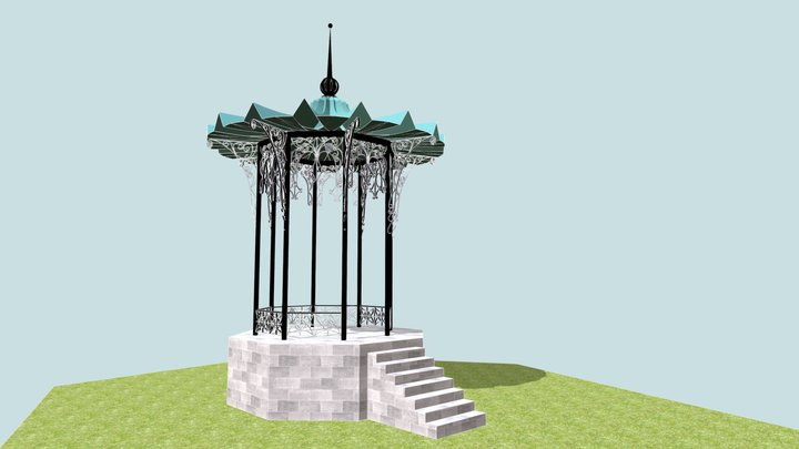 Китайская беседка 3D Model