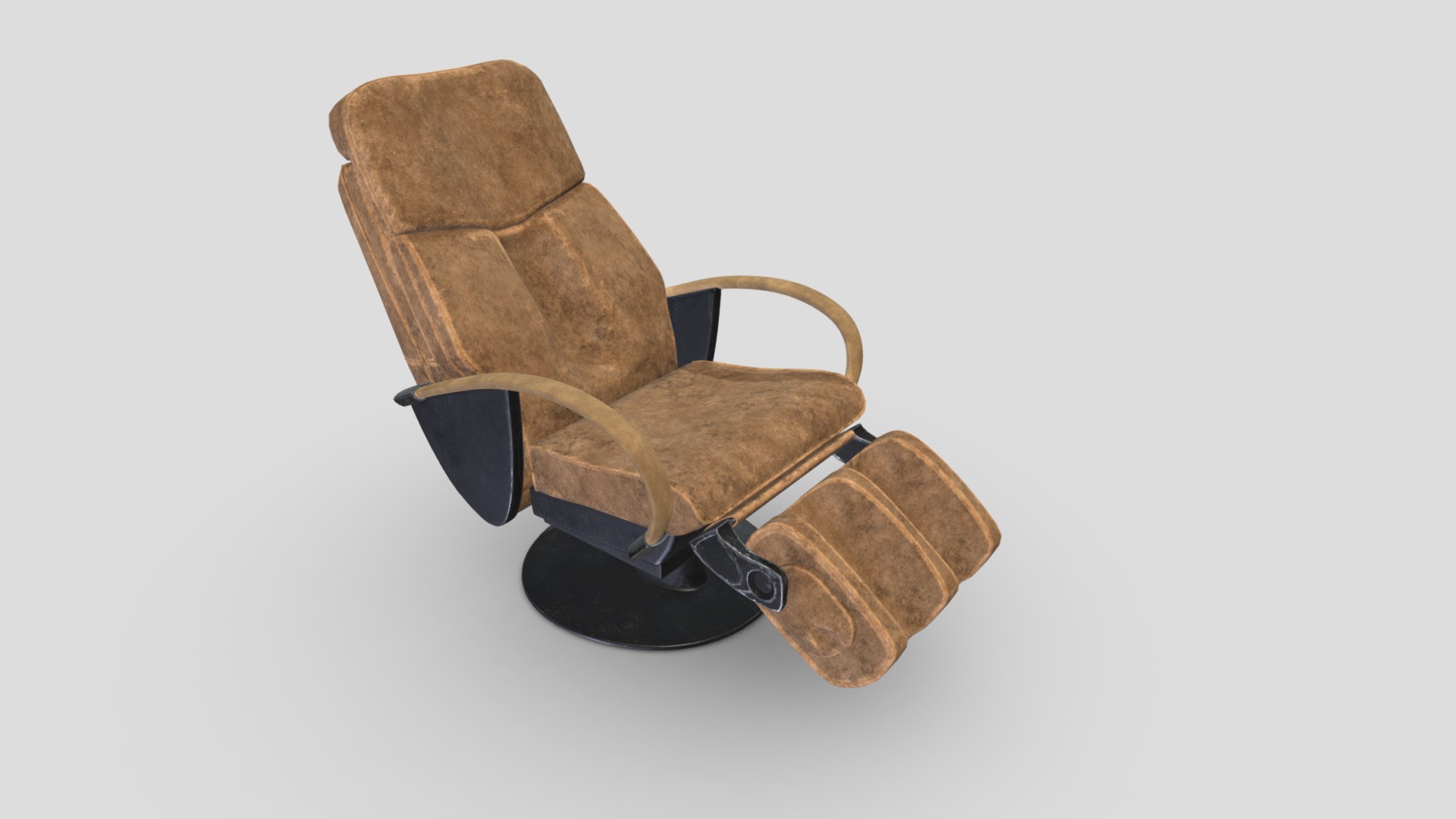 3D model Arm Chair 08 - This is a 3D model of the Arm Chair 08. The 3D model is about a brown chair with a cushion.