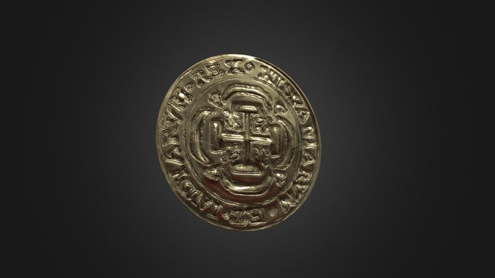 Gold Doubloon Coin 3D Model 3D Model