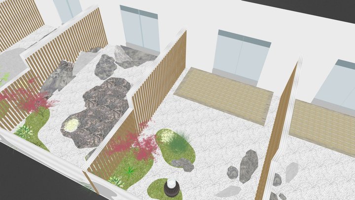 Hotel Roof Garden 3D Model