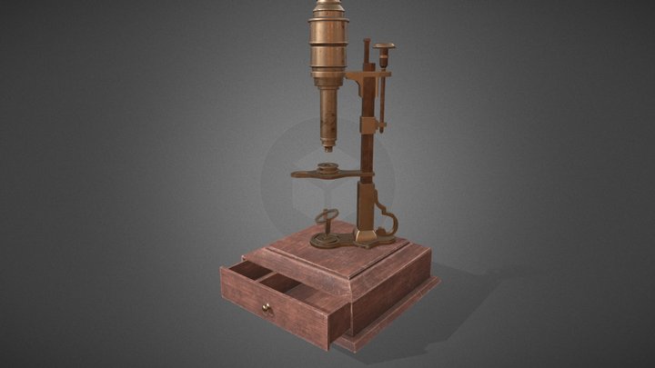 Old Microscope 3D Model