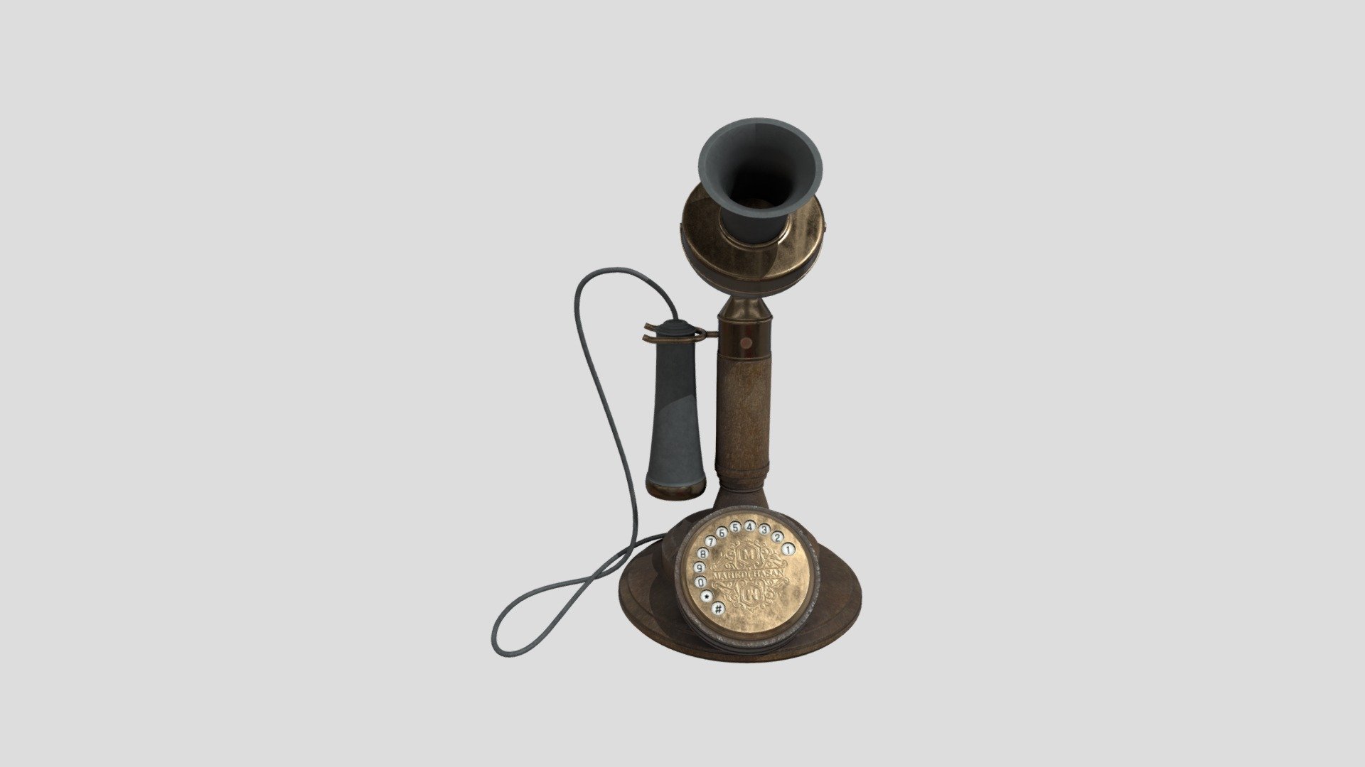 Old Candlestick Telephone 3D model by Mahedi Hasan (MH.hriday) [00cba02] Sketchfab