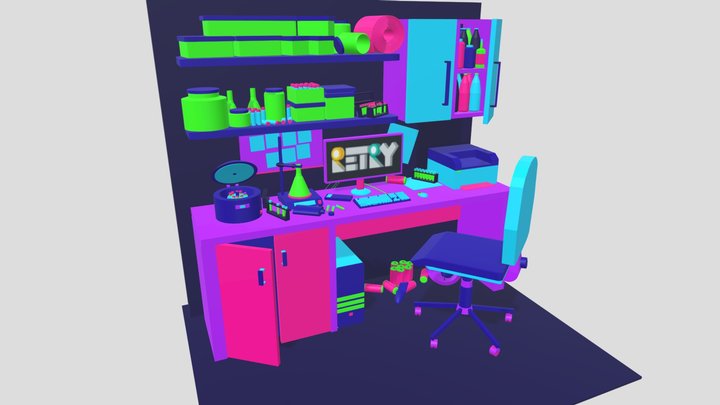retry coloring 3D Model
