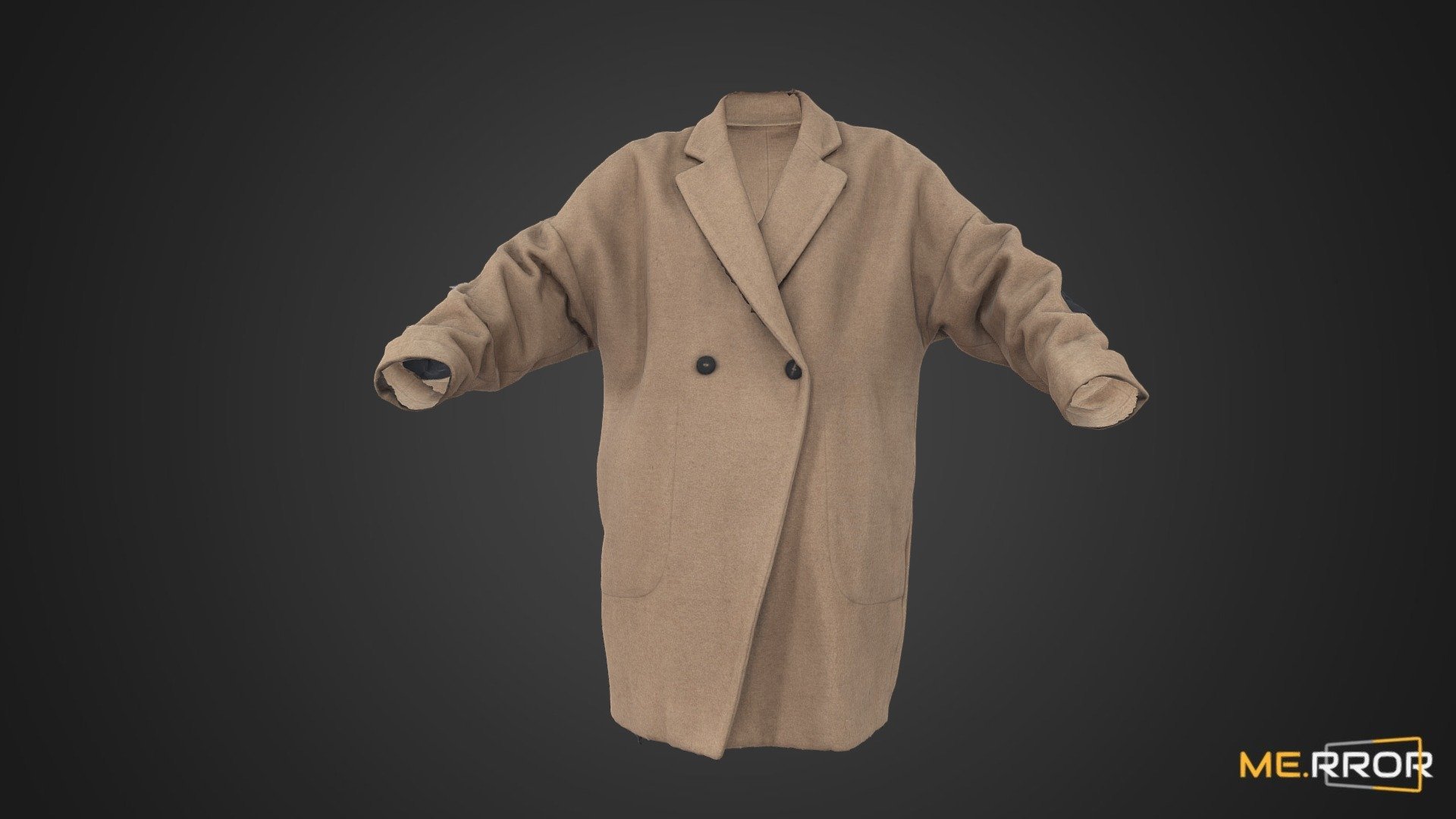 Ocher Wool Coat - Buy Royalty Free 3D model by ME.RROR Studio (@merror ...