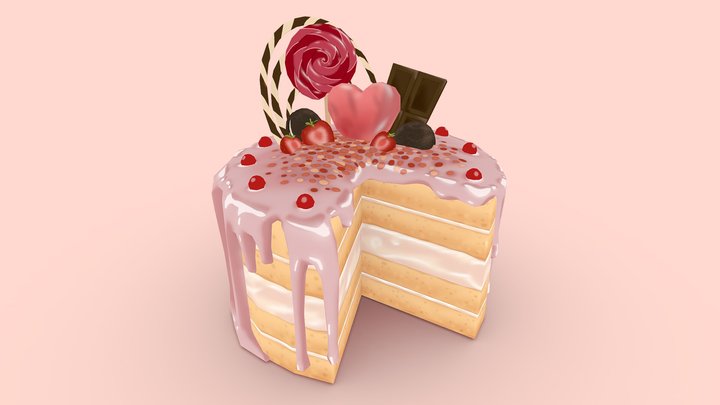 Sweet cake 3D Model