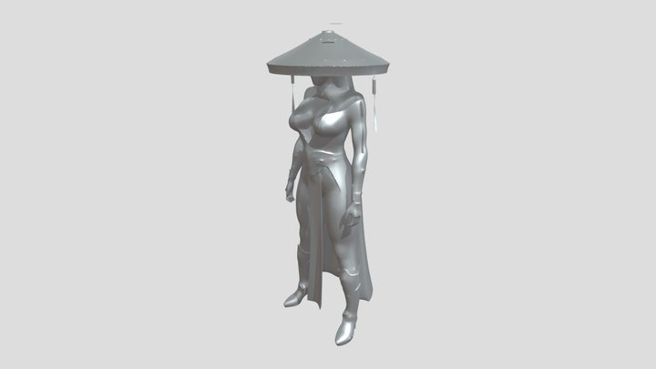 female warrior in fantasy armor 3D Model