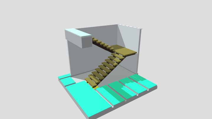 2x6 Double Stringer MODEL 3D Model