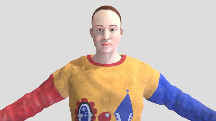 Realistic Female Bust (Game Rez) 3D Model