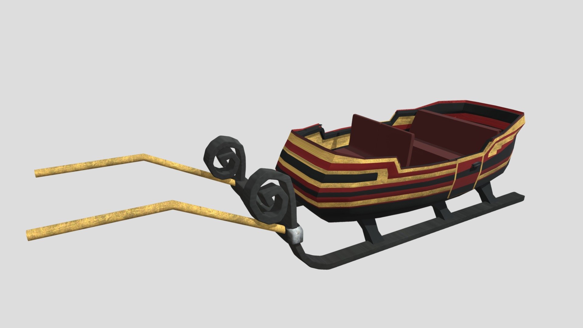 Simple Horse Drawn Sleigh 02 - Download Free 3D model by gogiart ...