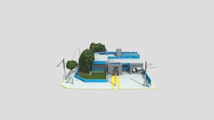 Blue Corner police Center – Gratis 3D-model STL