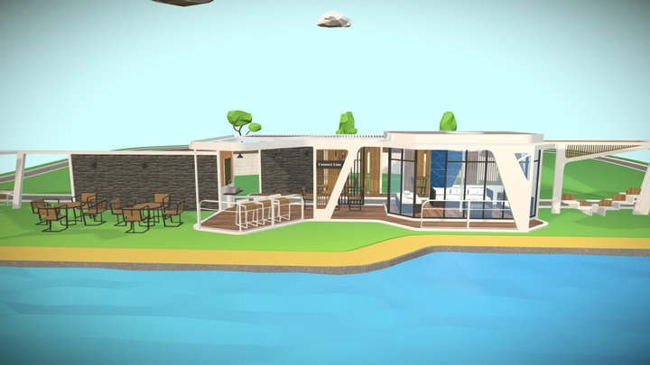 Connect Line Teahouse 3D Model