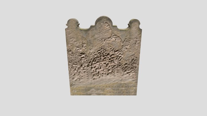 Tynemouth Priory Grave Stone 3D Model