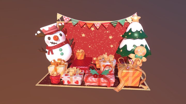 Xmascard 3D Model