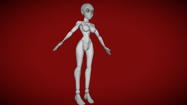 Base Perso Manga 3D Model