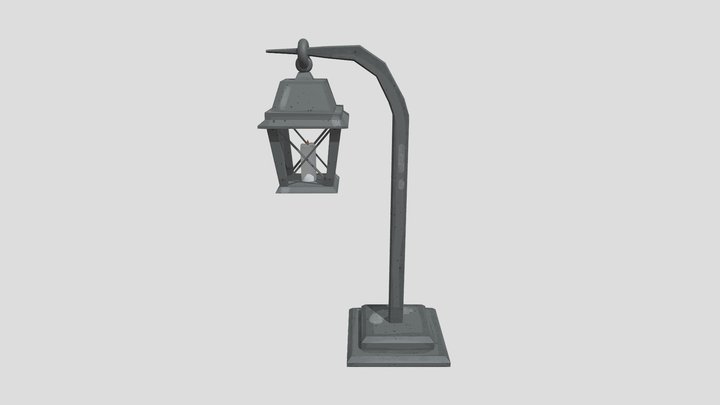 Lantern With Stick 3D Model