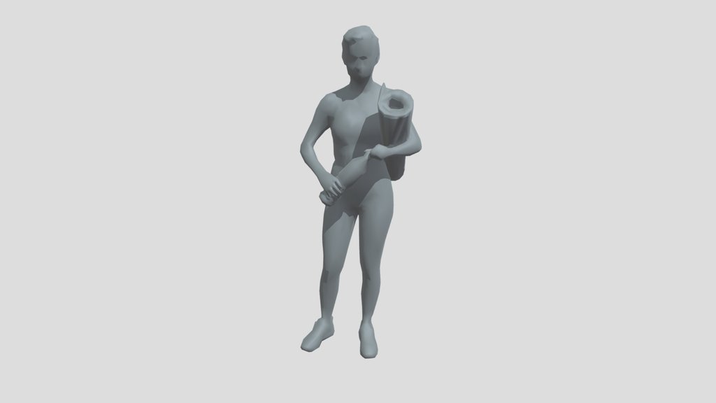 Lowpoly Fitness Girl