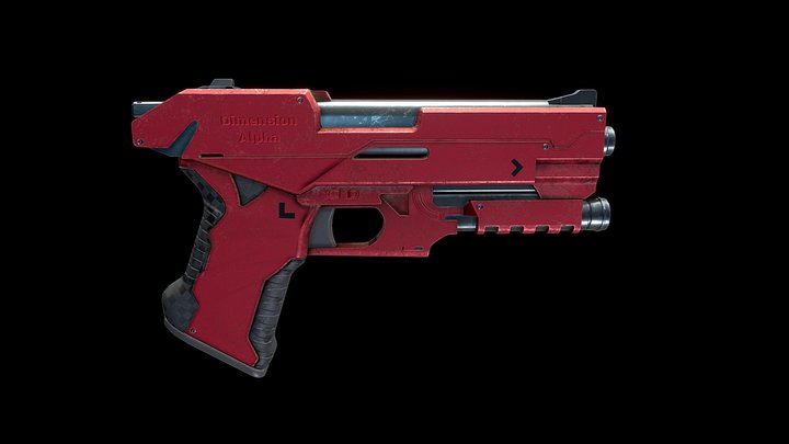 Sci-Fi Pistol 3D Model