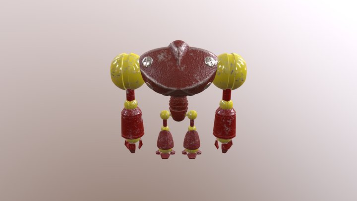 Robot Textured 2 3D Model